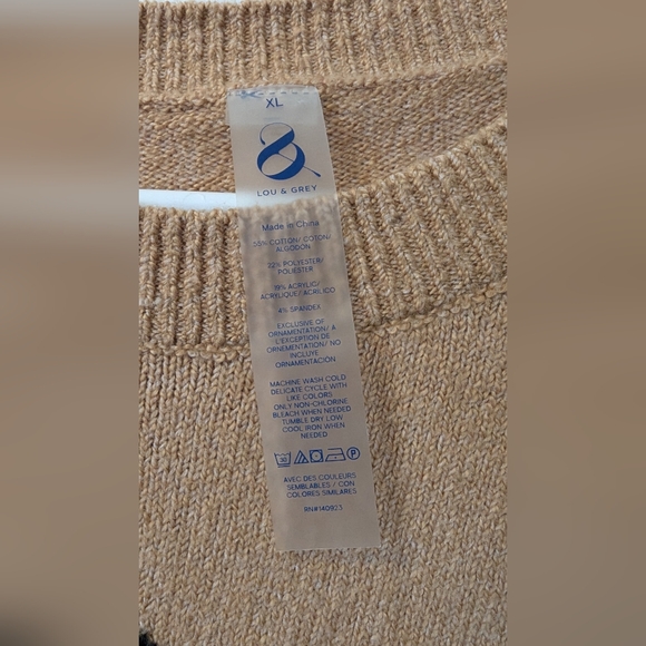 Lou & Grey Loft Size XL Women's Chillout Sweater Camel Color - Picture 11 of 12